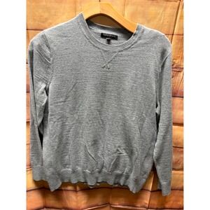 Banana Republic Size Large Long Sleeve Knit Gray Scoop Neck Sweater Pullover